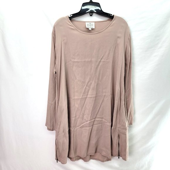 Vintage Masai Women's Long Sleeve Top Beige - Size Medium - Picture 1 of 5